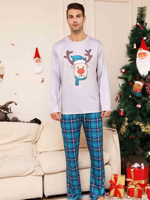 Rudolph Holiday Comfort Lounge Set with Plaid Trousers