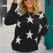 Winter Chic Star Pattern Round Neck Sweater - Your Essential Cozy Layer