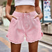 Trendy Raw Hem Denim Shorts for Casual Chic