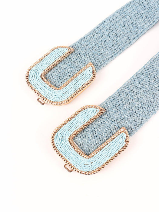 Chic Braided Waist Belt with Textured Design