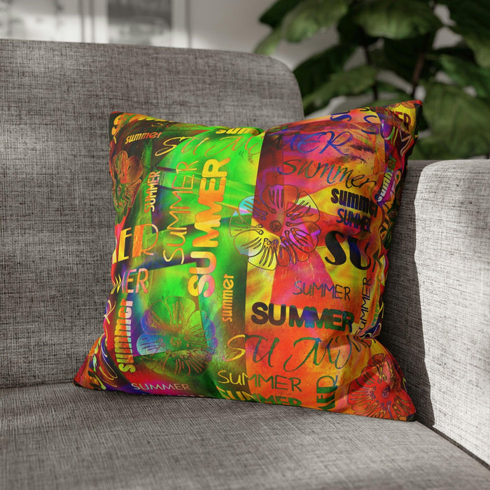 Customizable Summer Retreat Square Cushion Cover - Redefine Your Home Decor