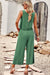 Chic Summer Sleeveless Tank and Flowing Wide-Leg Pants Ensemble