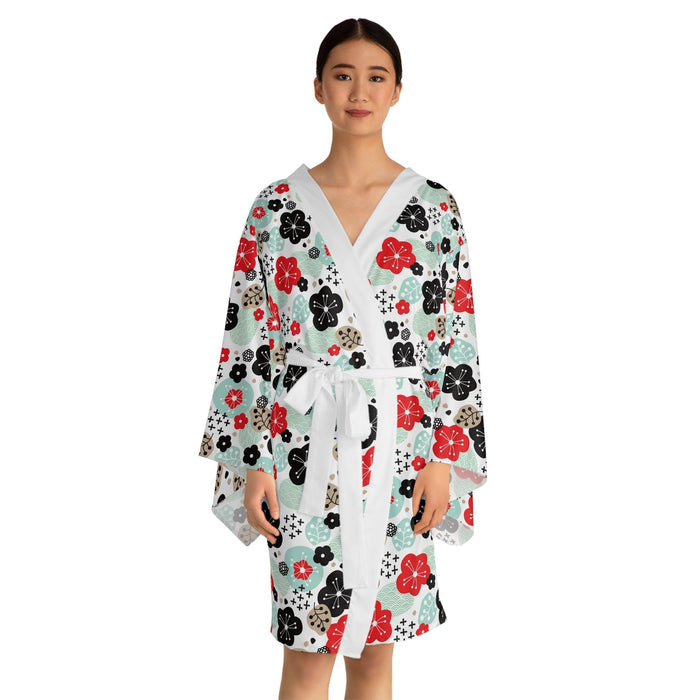 Elegantly Crafted: Kireiina Japanese Floral Kimono Robe for a Timeless Wardrobe