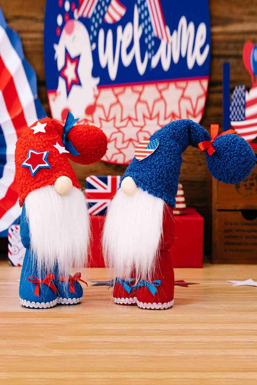 Red, White, and Blue Gnome Partners - Fun Fourth of July Decoration Set