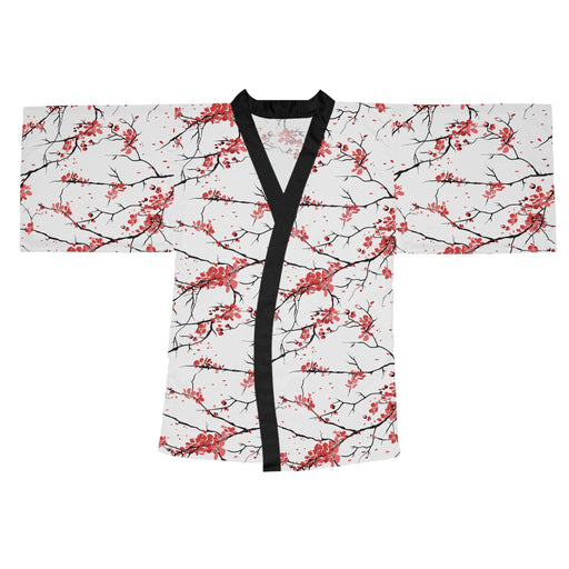 Exquisite Japanese Blossom Long Sleeve Kimono Robe: Luxurious Comfort Meets Timeless Elegance