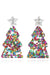 Festive Acrylic Christmas Tree Dangle Earrings