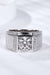 Elegant 1 Carat Lab-Grown Diamond Platinum-Plated Ring