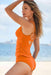 Ruched Solid Tankini Set - Adjustable Straps for Beach Style