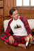 Holiday Elegance Graphic Tee and Tartan Trouser Combo for Festive Gatherings