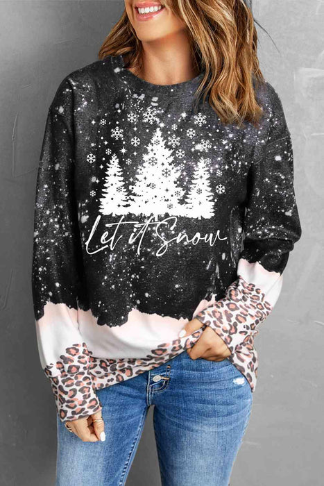 Winter Wonderland Cat Graphic Sweatshirt