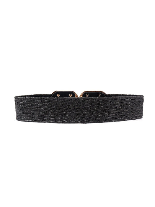 Chic Braided Waist Belt with Textured Design