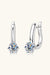 2 Carat Moissanite Sterling Silver Earrings with Extended Warranty and Certificate