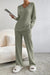 Chic Ribbed V-Neck Lounge Set - Ultimate Comfort Attire