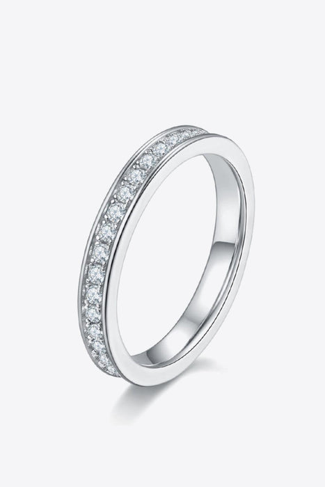 Contemporary Chic Moissanite Silver Band: A Luxurious Addition