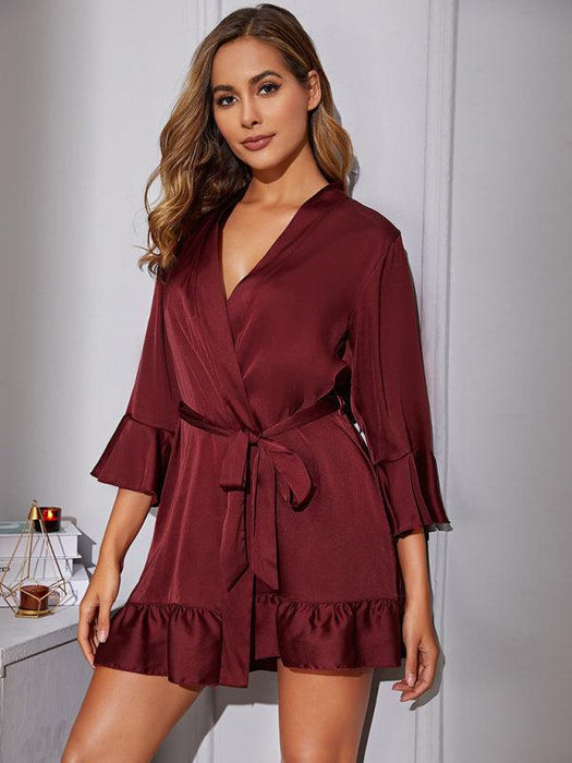 Luxe Elegance | Chic Women's Robe Nightgown