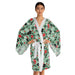 Graceful Japanese Art Inspired Bell Sleeve Kimono Robe