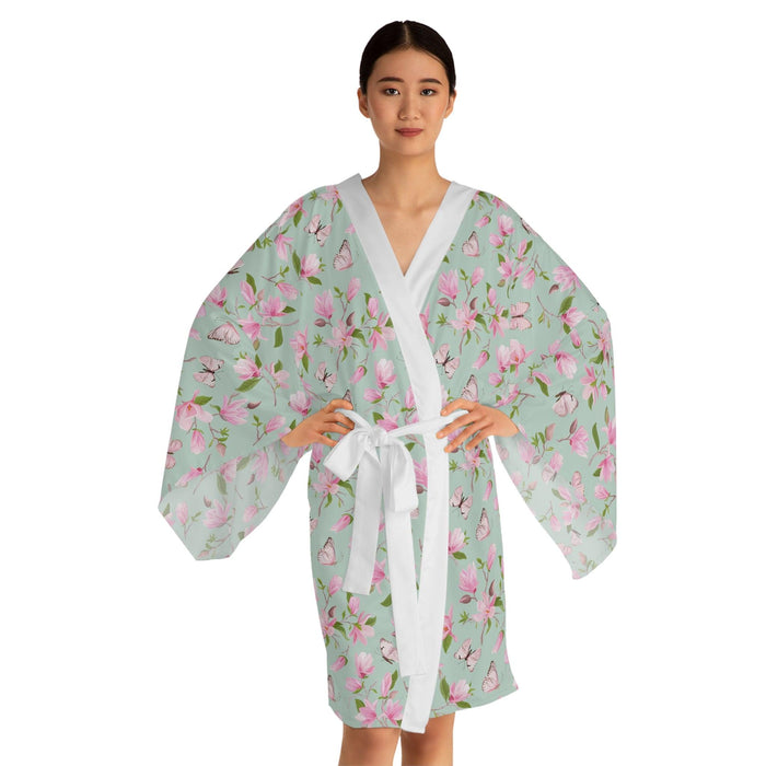 Elegant Artisan Japanese Floral Kimono Robe - Embrace Comfort and Style