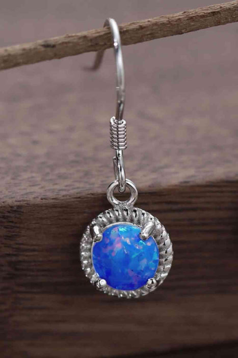 Opulent Opal Drop Earrings with Elegant Gift Box