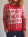 Snowflake Patterned Warm Long Sleeve Sweater