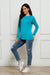 Chic Plus Size Long Sleeve Round Neck Polyester Blouse