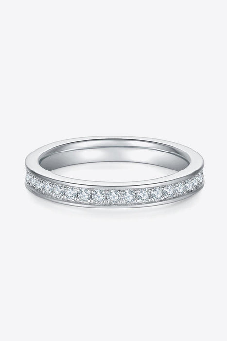 Contemporary Chic Moissanite Silver Band: A Luxurious Addition
