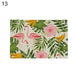 Chic Flamingo-Print Linen Table Mat for Heat Protection and Style