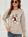 Faceless Gnome Graphic Drop Shoulder Sweatshirt with Gnome Figure Silhouette