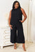 Chic Sleeveless Top & Flowing Wide-Leg Pants Set