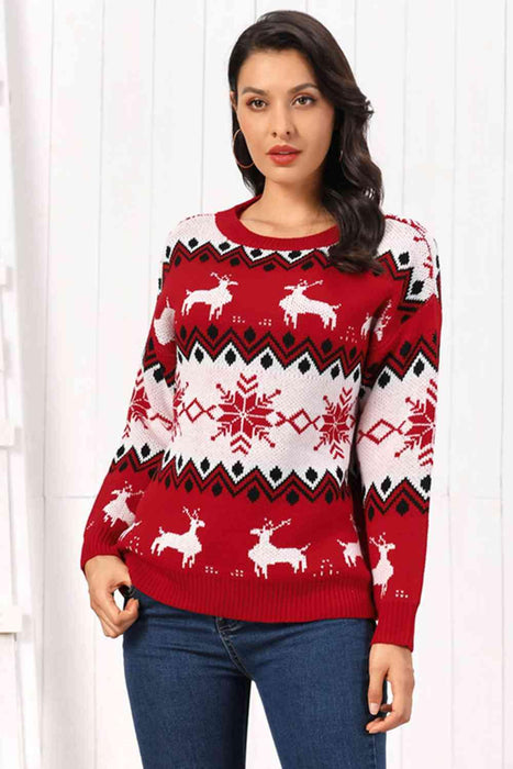 Reindeer Motif Knitted Jumper for Ultimate Comfort and Style