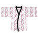 Japanese Blossom Bell-Sleeve Kimono with Waist Belt