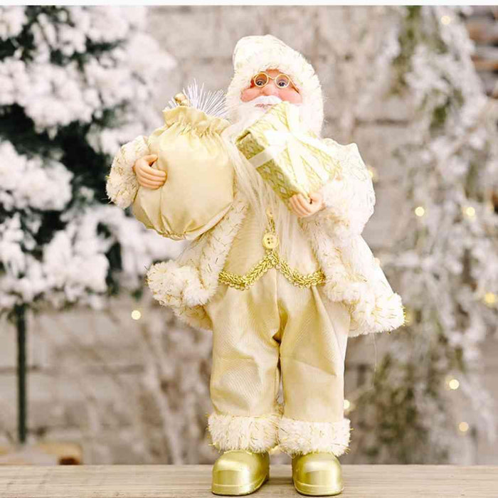 Whimsical Santa Gnome Figurine for Festive Holiday Decor