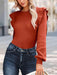 Elegant Ruffled Knit Sweater for Effortless Chic