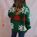 Festive Cozy Snowflake Long Sleeve Sweater with Round Neck