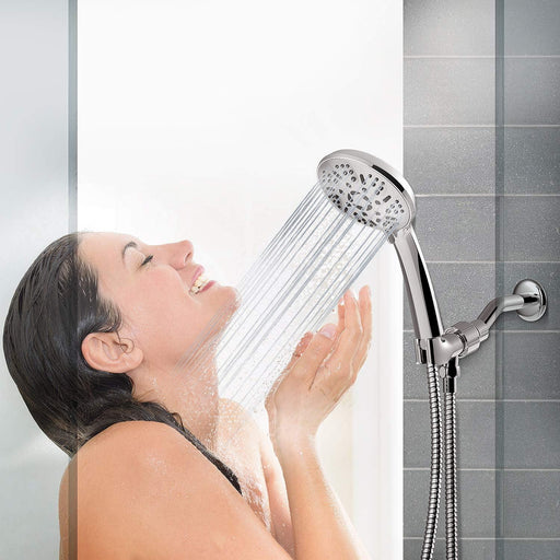 Luxurious 9-Spray Handheld Shower Head Set with 60" Hose: Ultimate Showering Experience