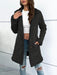 Chic Buttoned Long Coat with Lapel Collar: Fashionable and Cozy Outerwear for Winter