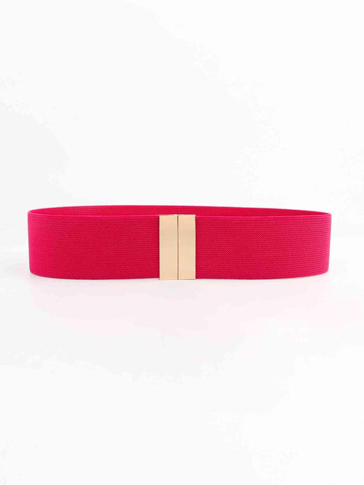 Chic Elastic Belt with Sleek Alloy Buckle - A Stylish Addition for Any Ensemble