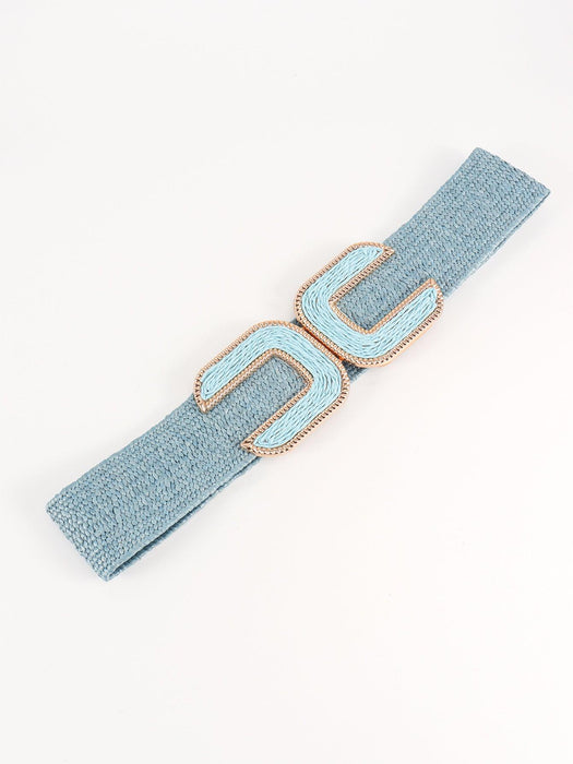 Chic Braided Waist Belt with Textured Design