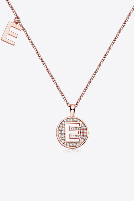 Luxurious Moissanite Gem Pendant Necklace in Sterling Silver & 18K Rose Gold - Elegant Design