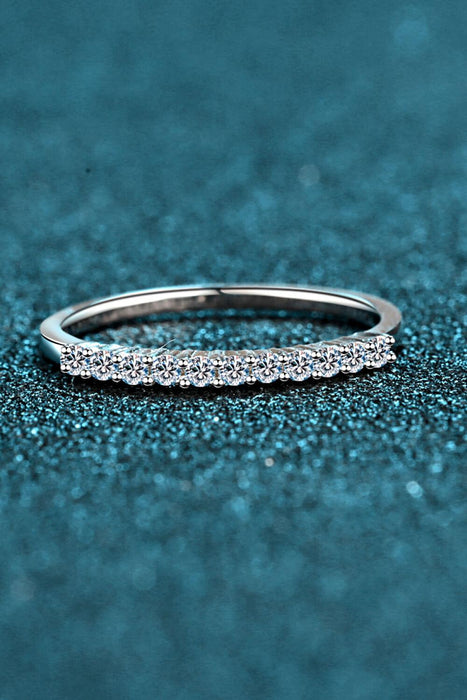 Elegant Sterling Silver Lab-Created Diamond Ring Set with Care Kit