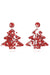 Festive Acrylic Christmas Tree Dangle Earrings