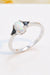 Opulent Opal and Sparkling Zircon Sterling Silver Ring