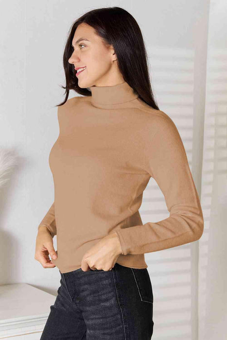Wool Blend Turtleneck Sweater for a Cozy Look