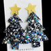 Festive Sparkling Christmas Tree Dangle Earrings for a Joyful Celebration