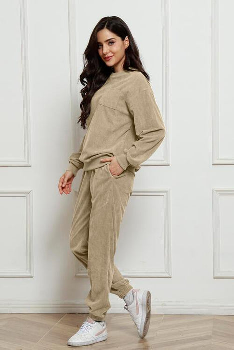 Ultra-Comfortable Crewneck Sweater and Jogger Set