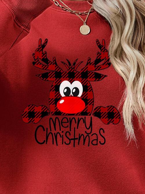 Festive Merry Christmas Graphic Sweatshirt