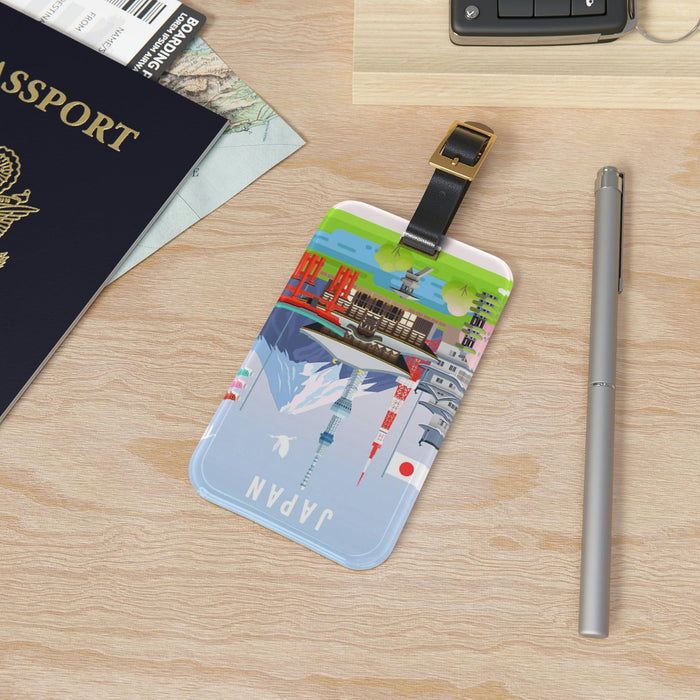 Luxury Custom Acrylic Luggage Tags with Leather Straps for Stylish Travelers