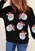 Festive Glitter Santa Crew Neck Jumper with Sparkling Embellishments