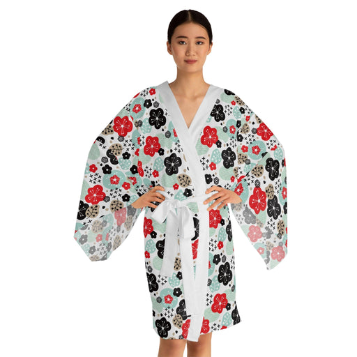 Elegantly Crafted: Kireiina Japanese Floral Kimono Robe for a Timeless Wardrobe