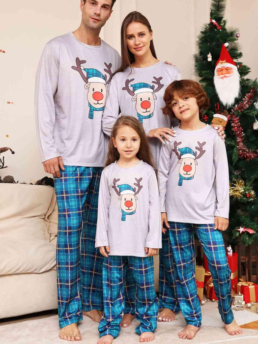 Rudolph Holiday Comfort Lounge Set with Plaid Trousers