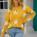 Winter Chic Star Pattern Round Neck Sweater - Your Essential Cozy Layer